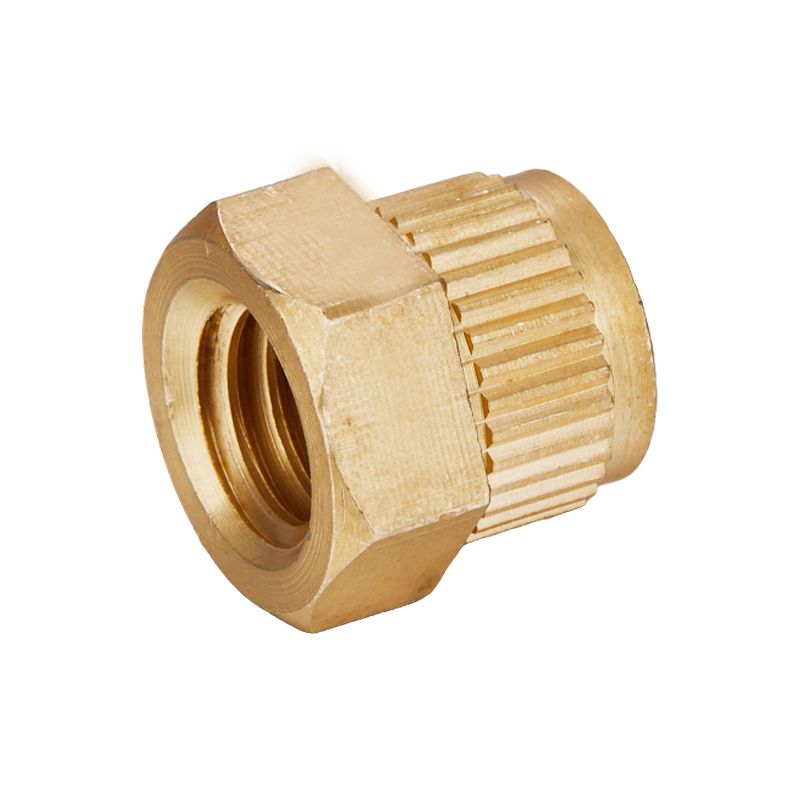 Custom knurled female copper brassthreaded insert fitting